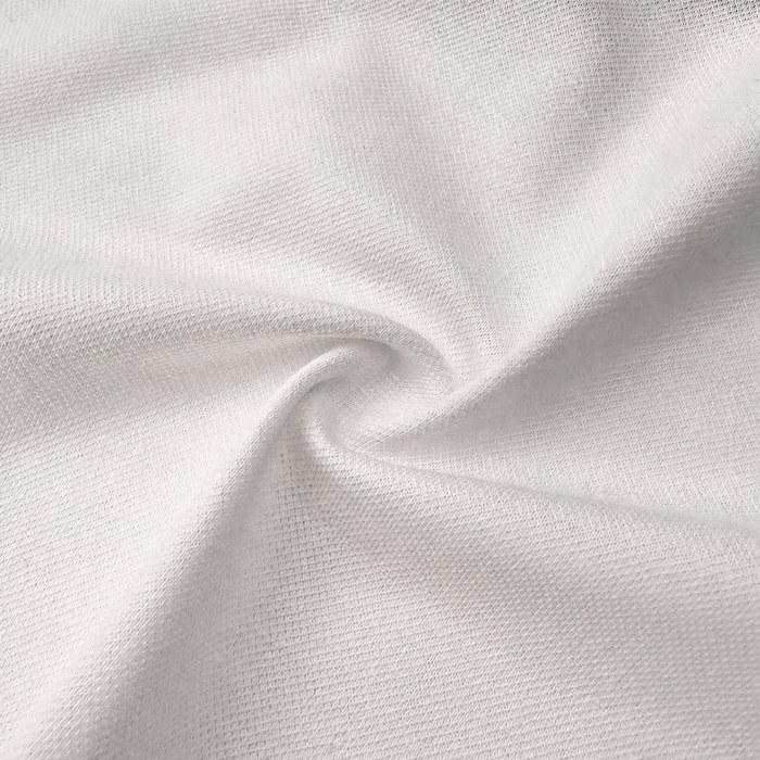 White 21S liquid-ammonia-finished hemp cotton pique fabric