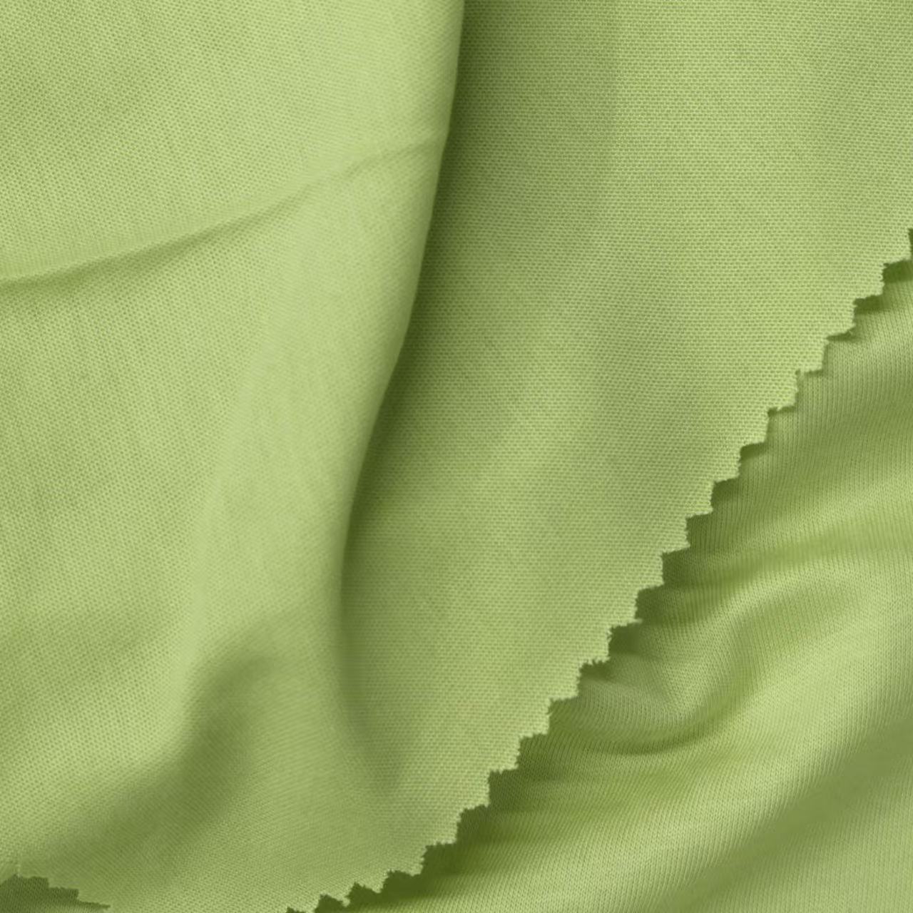 40S Mercerized BCI Baumwoll-Interlock-Stoff, Textur und Farbdetails