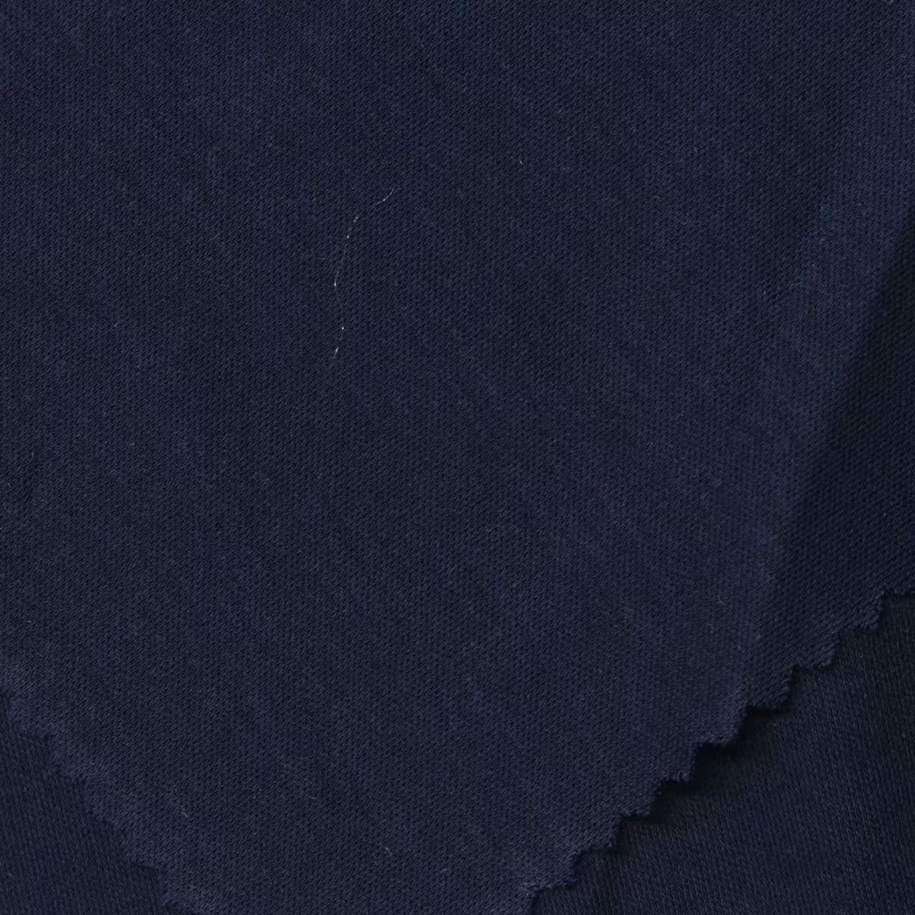 50S Mercerized BCI Baumwoll-Interlock-Gewebe, Textur und Farbdetails