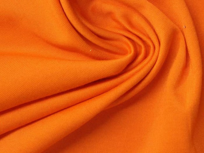 Orange 50S Sorona thermal-shielding jersey fabric front view