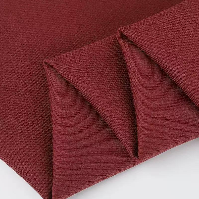 60S Mercerized Cotton Modal Spandex Interlock Stoffstruktur und Farbdetails