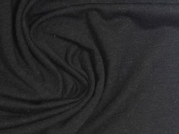 Bamboo merino wool spandex jersey fabric front view