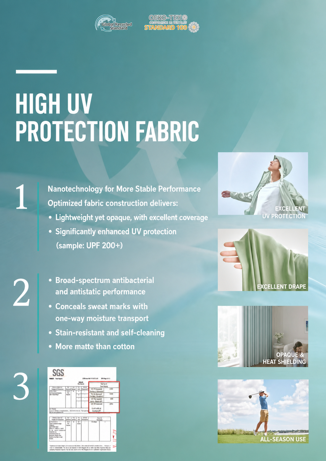 High UV protection fabric performance overview