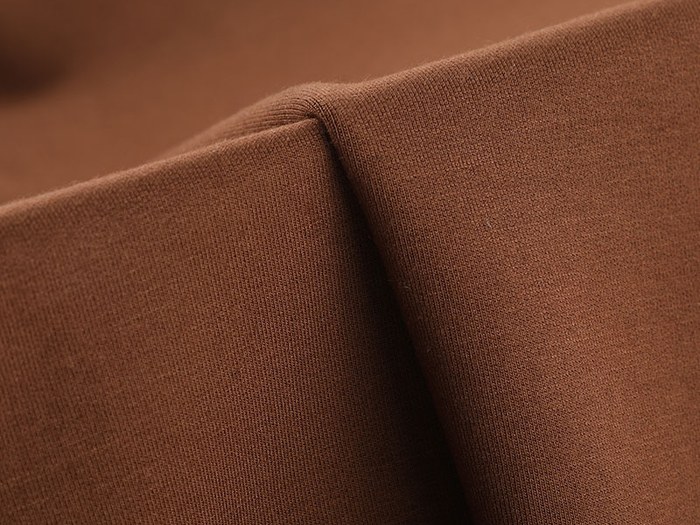 Sand-washed modal polyester French terry front view